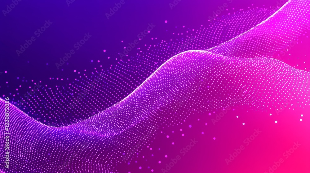 Poster dynamic abstract wave patterns in vibrant colors digital art futuristic environment close-up view