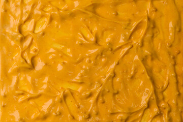 Yellow sauce splashes as a background.