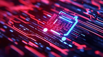 Obraz premium Digital shopping cart animation virtual marketplace motion graphics high-tech environment futuristic viewpoint