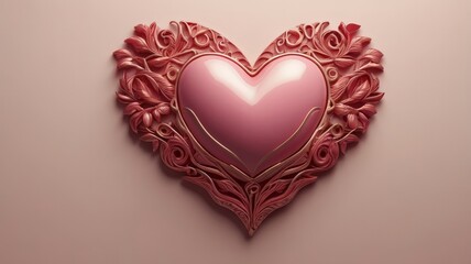 Valentine Heart Logo Design – Elegant red heart shapes ideal for love-themed designs and ads