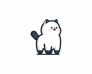 Cat logo design icon symbol vector illustration