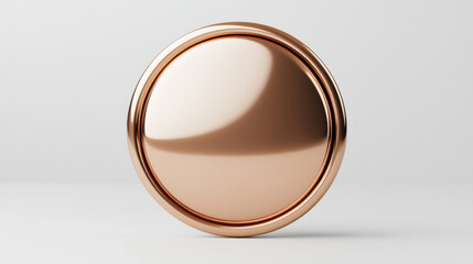 clean, blank bronze circular badge with smooth surface, perfect for customization. , Award Mockup