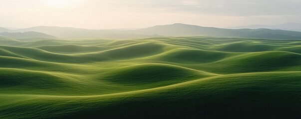Exploring Rolling Green Hills Scenic Landscape Nature Photography Tranquil Environment Aerial Perspective Serenity