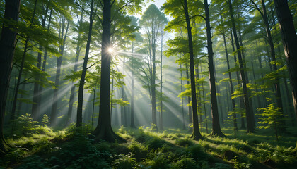 "Tranquil Morning in the Forest"

