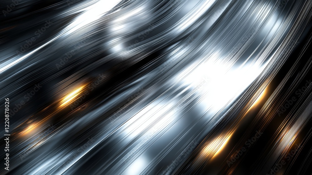 Fototapete dynamic flowing light patterns abstract background digital art high-tech environment close-up view m