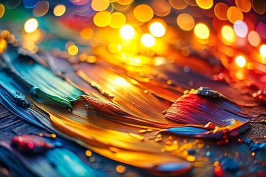 Artistic Brush Stroke Design Bokeh Background for Social Media Ads