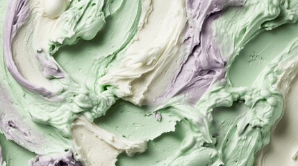 Obraz premium Subtle hues of mint and lavender blending smoothly, giving a soothing feel to a cosmetics background.
