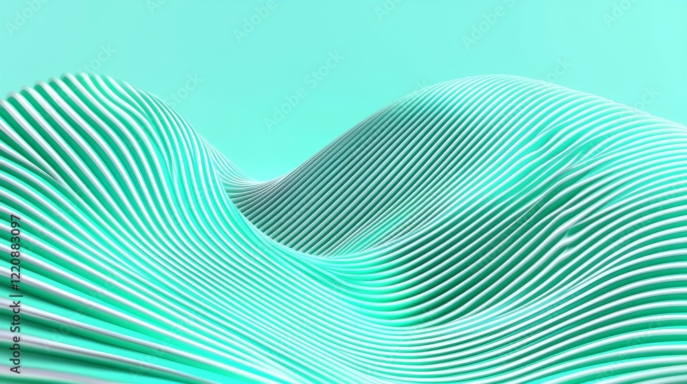 Poster dynamic wave patterns abstract art digital artwork modern aesthetic close-up view fluid design conce