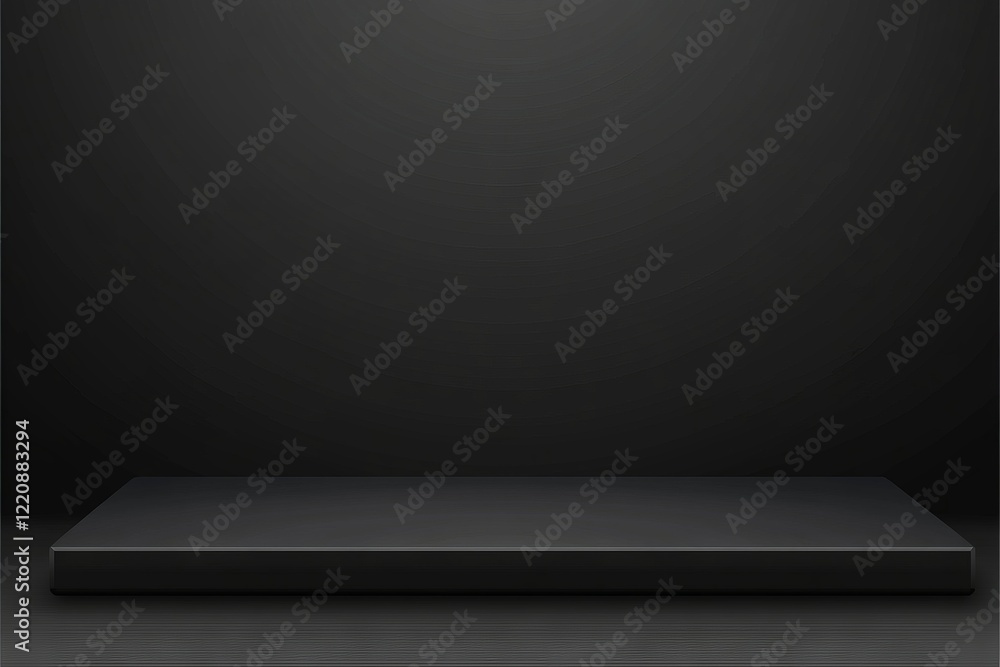 Poster a black table with no objects on it
