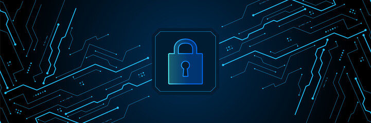 Cyber security technology concept , Shield With Keyhole icon , personal data , vector illustration.	
