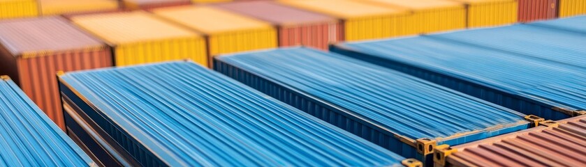 Fototapeta premium Port cities leading green trade and renewable-powered supply chains