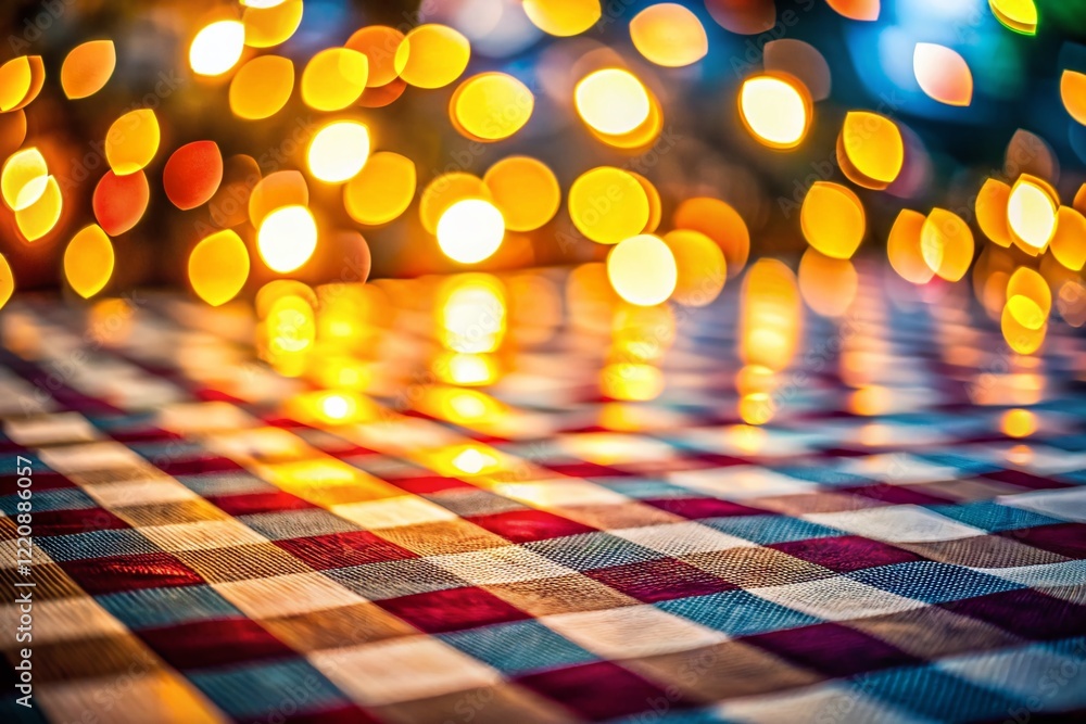Poster bokeh background with checkered pattern: perfect for branding and logos