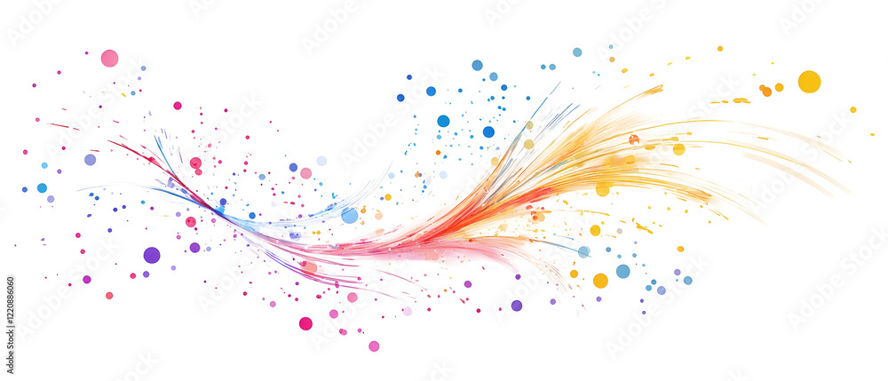 Poster festive fireworks bursting into colorful patterns and sparkling trails. isolated on white background