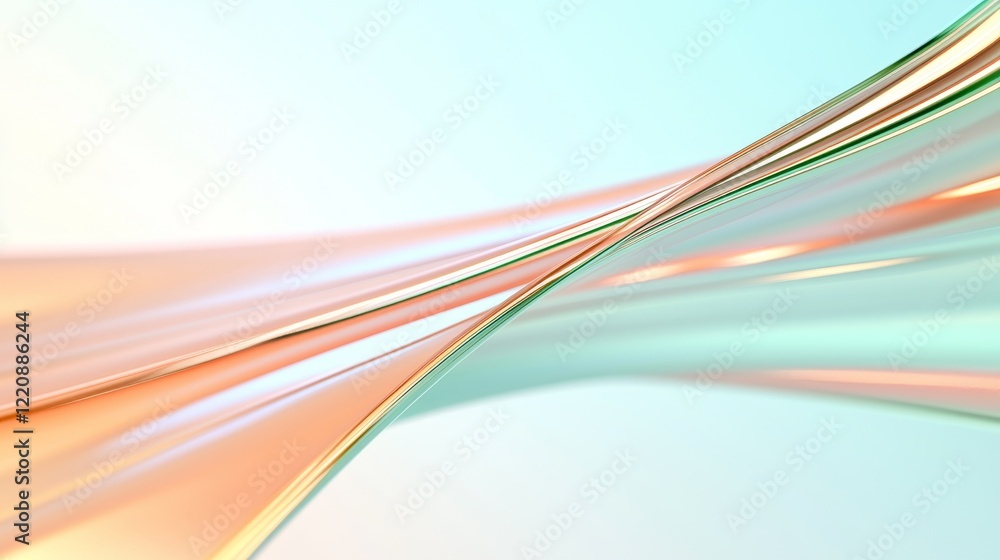 Poster flowing colorful waves abstract art digital creation modern art studio environment artistic view con