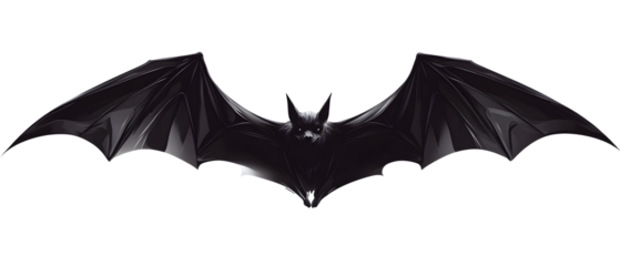 Flying bat with wings fully spread. Isolated on White Background, clipping path  - 