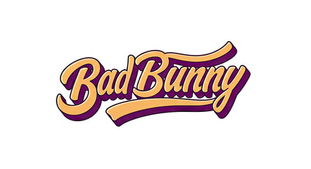 Bad Bunny Cartoon Logo Design 