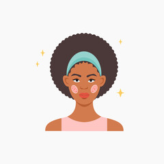 Stylish Illustration of a Woman with Natural Hair