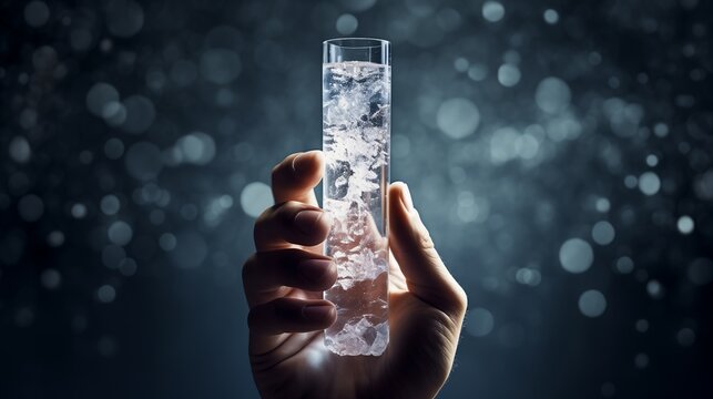 a pinch of salt in a test tube.
