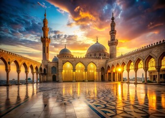 Cairo Mosque El Hakim Beamer:  Architectural Detail, Islamic Art,  Golden Hour Light, Egypt