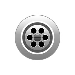 Iron Bathroom Sink Hole Illustration