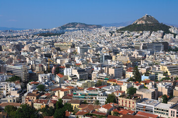 panoramic view on Athens, Greece