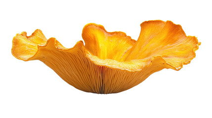 Yellow and orange roses isolated on white background with petals in bloom