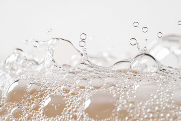 Close-up of bubbling soda revealing lively carbonation against a clean background