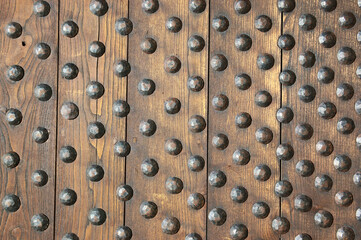 reinforced wooden rustic old door