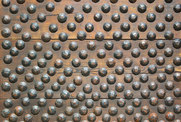 reinforced wooden rustic old door
