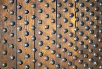 reinforced wooden rustic old door