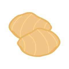 Pastel Color of Ginger Slice illustration. Perfect for health, food, or organic-themed designs, suitable for packaging, branding, and educational visuals.