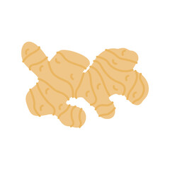 Pastel Color of Ginger illustration. Perfect for health, food, or organic-themed designs, suitable for packaging, branding, and educational visuals.