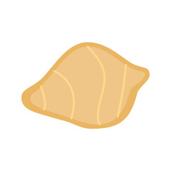 Pastel Color of Ginger Slice illustration. Perfect for health, food, or organic-themed designs, suitable for packaging, branding, and educational visuals.
