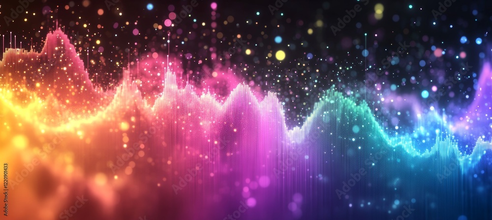 Poster colorful digital company data graph. business finance stock market statistic growth. generative ai t