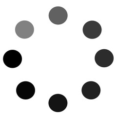 Circular Loading Icon Simple Black Design