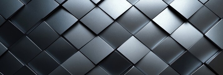 Geometric background with a metallic silver rhombus pattern, perfect for modern and sleek designs