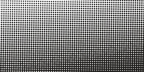 Dotted halftone gradient texture. Vanishing polka dot background. Repeating dots gradation pattern background simple art