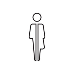 Lavatory and restroom sign for man and women isolated icon graphic vector
