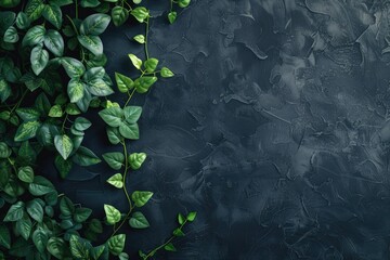 High Definition View of an Overhead View of Plant with Green Fresh Leaves