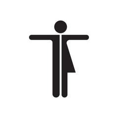 Lavatory and restroom sign for man and women isolated icon graphic vector