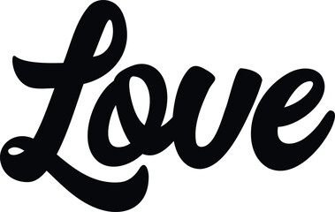 Love vector illustration. Valentine's Day typography