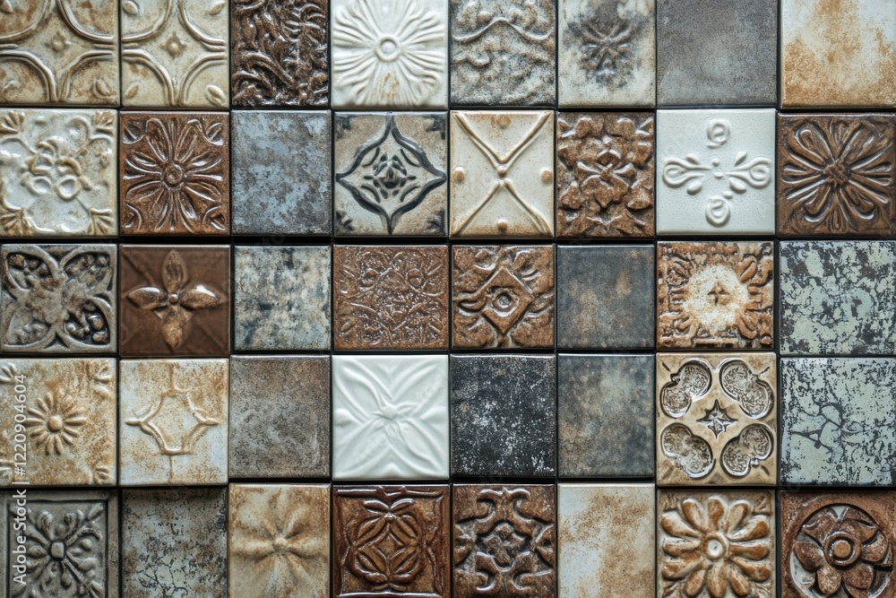 Poster decorative tiles create an elegant background perfect for stylish designs and creative overlays in v