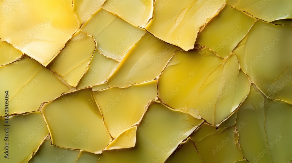 Poster a captivating abstract composition featuring translucent green and yellow layers, inviting viewers t