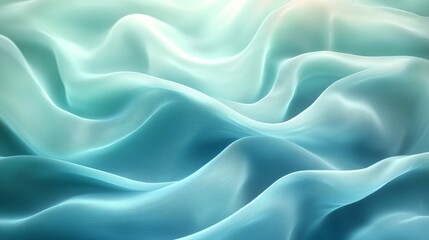 Obraz premium Exploring the Serene Flow of Aqua Waves and Gentle Textures