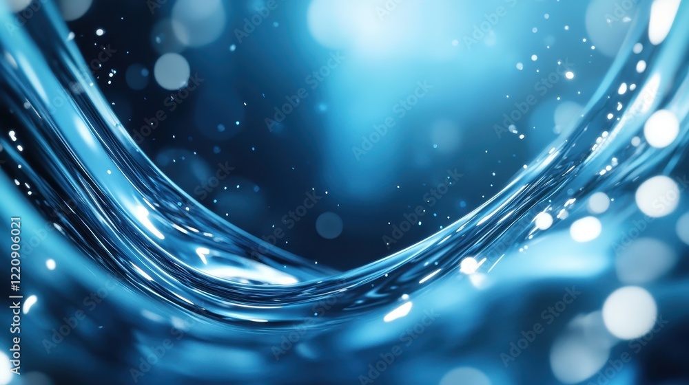 Aufkleber this image showcases illuminated blue water with shimmering light, capturing a captivating essence o