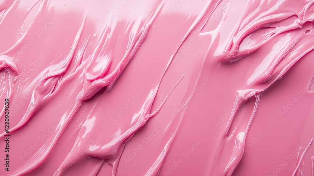 Poster this image displays a glossy pink swirl with smooth textures that create an inviting and elegant atm