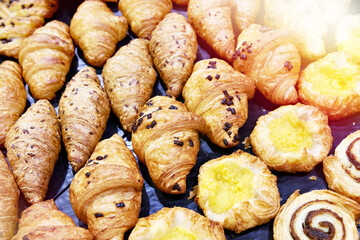 Cakes and croissants