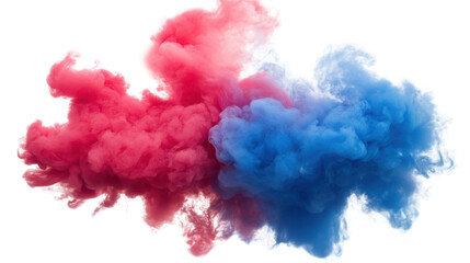 Fototapeta premium red blue smoke isolated