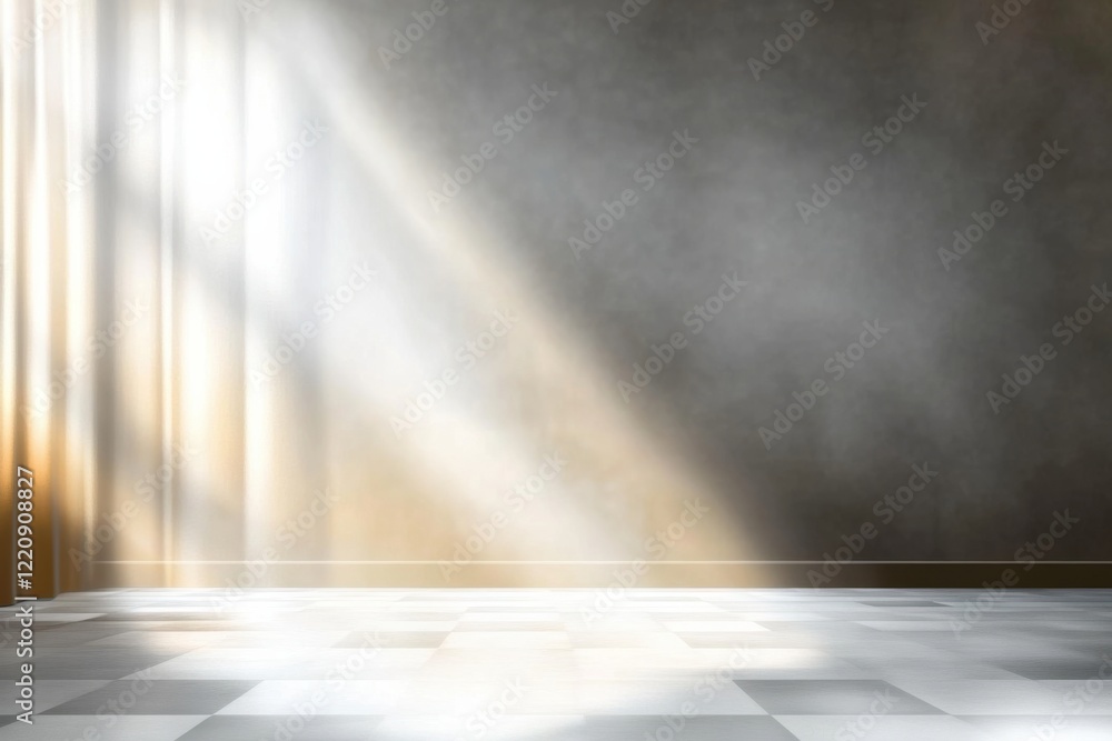 Poster elegant studio backdrop with layered textures and realistic lighting creating a serene environment f