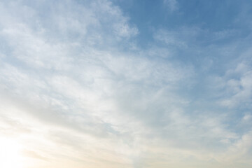 Serene Sky Soft White Clouds and Blue Heaven Peaceful Nature Background